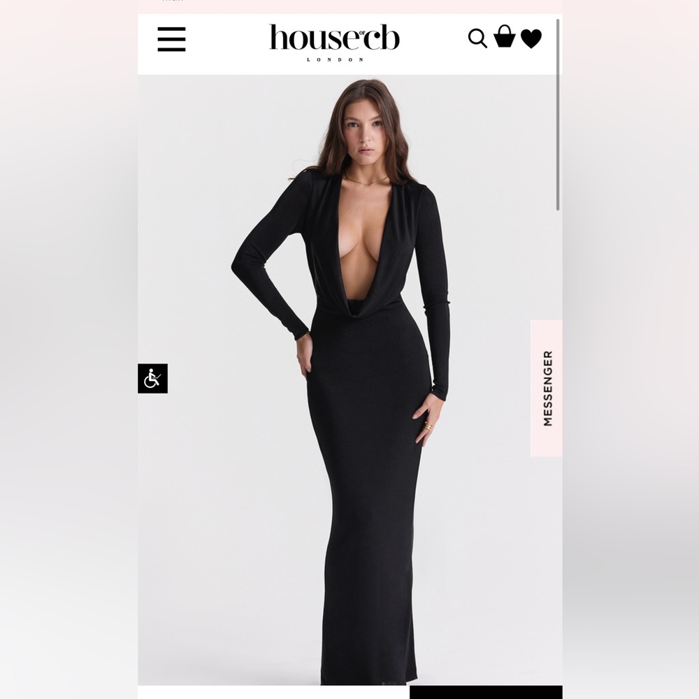 Sexy black house of CB gown.